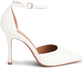 Kurt Geiger Womens Fleur Court Heels - White Fabric - Size UK 3