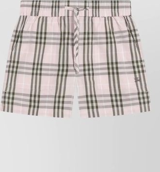 Burberry checked pattern shorts side and back pockets