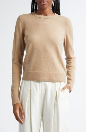 Vince Classic Crewneck Cashmere Sweater in Camel at Nordstrom, Size X-Small
