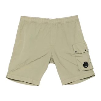 C.P. Company Beachwear, male, Green, Size: XL Lens-detail Cargo Swim Shorts