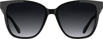 Kendra Scott Dira 56mm Rectangular Sunglasses in Black at Nordstrom