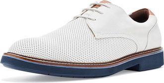 Johnston & Murphy Tyson Perfed Plain Toe Mens Shoes Ivory Nubuck : 10.5 M (D), Leather/Nubuck