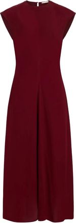 Marie Oliver Zuri cap-sleeve midi dress - Red
