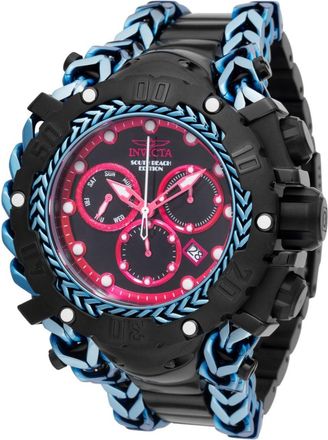 Invicta Gladiator - SOUTH BEACH 48611 Heren Horloge - Quartz Uurwerk - Roestvrij Staal met roze Wijzerplaat - 58mm