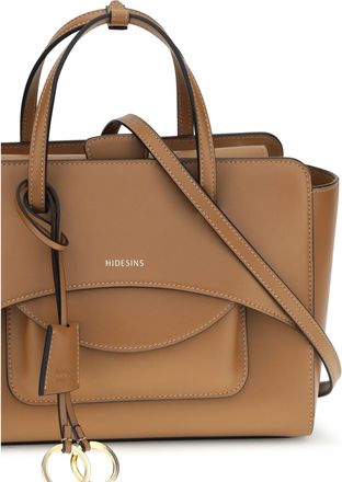 Hidesins Womens Shoulder Bag Flap M Caramel Leather Calf (bos Taurus)