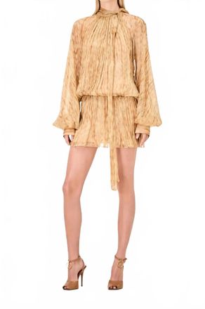 Alexis Hailey Long Sleeve Mini Dress In Sorelis