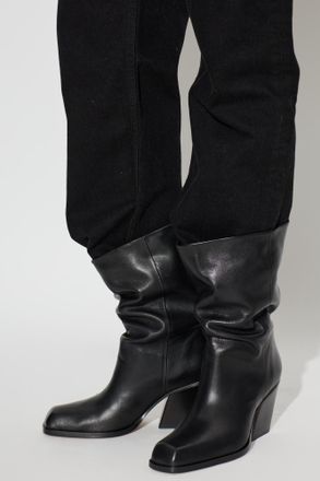 Yuzefi Delavar Slouch Heeled Knee-high Boots, Womens, Black