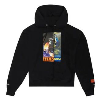 Heron Preston FW21 Split Herons Hoodie Black HMBB021F21JER0011022