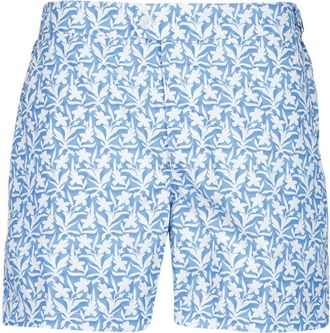 Fedeli Blauwe Airstop Zwemshorts met Stempelpatroon - Heren - Strandmode - Blauw - 2XL - Polyester - Badmode