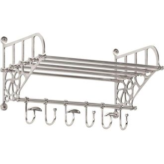 vidaXL Soporte De Equipaje Con Perchas De Pared Aluminio Vidaxl