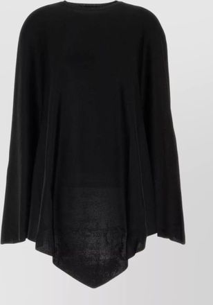 Balenciaga stretch viscose blend cape asymmetric hem