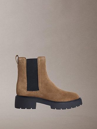 Calvin Klein Botas Chelsea chunky de ante con puntera cuadrada