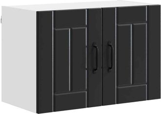 vidaXL Kitchen Wall Cabinet Wall-mounted Lucca Black 60 x 31 x 40 cm vidaXL