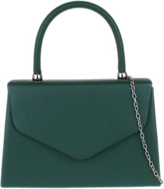 Girly HandBags Womens Plain Handle Clutch Bag (Dark Green)