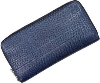 Loewe Pre-owned Wallets, unisex, Blue, Size: ONE SIZE Pre-owned Long wallet (bi-fold)