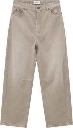 Max Mara Wijde broek - Dames - Wijde Broeken - Beige - S - Denim - Broeken