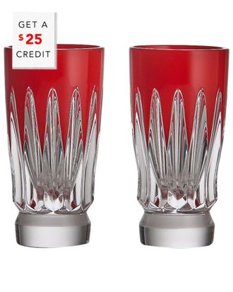 Waterford Set Of 2 New Year Shot Glasses: Firework