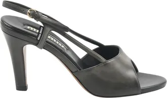 Miu Miu Schoenen, Dames, Zwart, 36 EU, Sandaletten met hoge hak