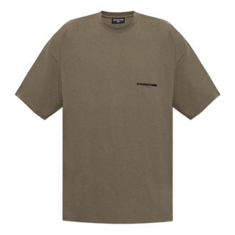 Balenciaga Strike 1917 Oversized T-shirt Khaki 694576TMVJ62930