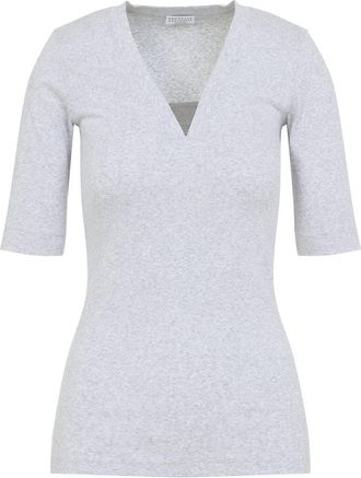 Brunello Cucinelli T-Shirts Grey-Donna