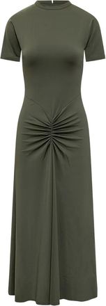 Victoria Beckham Abito midi con arricciatura - Verde