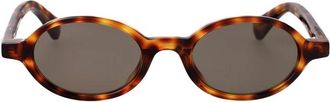 Bottega Veneta Zonnebril met rond montuur - unisex - Zonnebrillen - Bruin - 47 MM - Accessoires