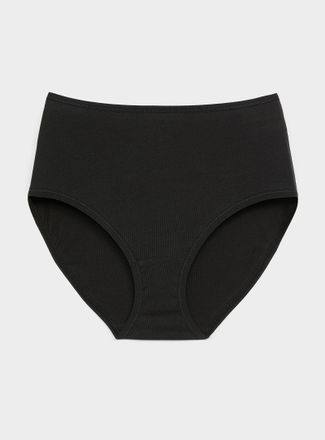 Miiyu Womens Elastic edging high-waist classic Hipster Panties 100% organic cotton