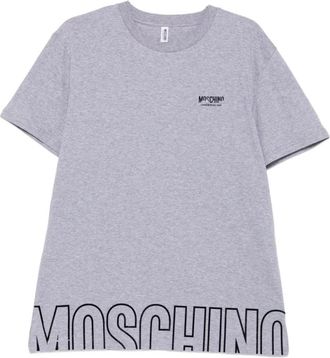 Moschino Casual Logo Geborduurd T-shirt Grijs - Heren - T-shirts - Grijs - M - Katoen - Tops