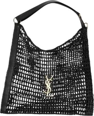 Saint Laurent Borsa a spalla Pre-owned in rafia - - Pre-owned - Donna - Nero - ONE SIZE
