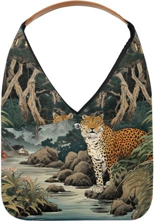 Generic Beautiful Ukiyo-e Reusable Lightweight Grocery Bags - Foldable Into Compact Pouch, Washable & Sturdy, Multipurpose for Shopping and Travel