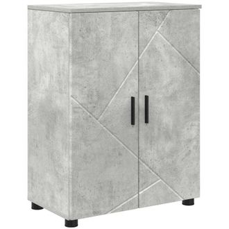 vidaXL Bathroom Cabinet with Storage Concrete Grey 60 x 35 x 80 cm vidaXL