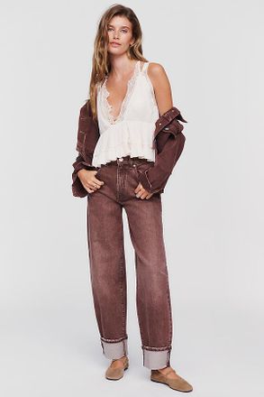 Hudson Aria High Rise Cuffed Tapered Jeans