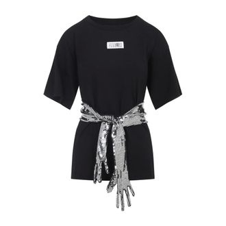 Maison Margiela T-Shirts, female, Black, M, Cotton T-Shirt