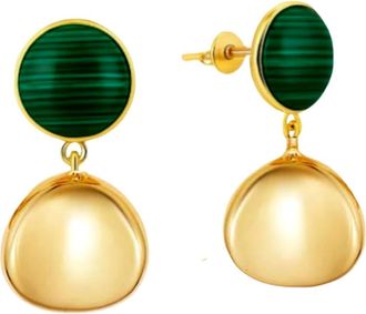 Gabi Rielle Modern Malachite Drop Earrings in Gold at Nordstrom Rack