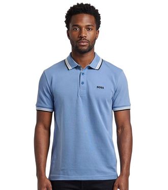 HUGO BOSS Sky Blue Logo Polos