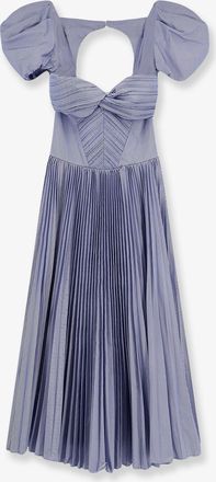 Elisabetta Franchi Womens Dress Pleated Blue Polyester