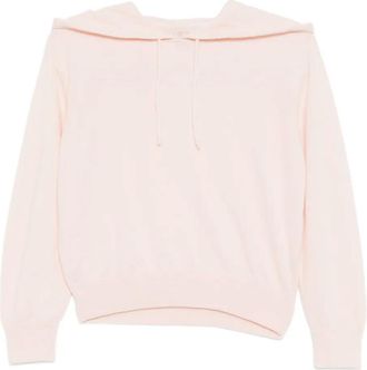 Teddy Cashmere Felpa con cappuccio e logo - Rosa