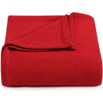 Tommy Hilfiger Cotton Piqu&eacute; Throw Blanket in Red at Nordstrom Rack, Size Full/queen
