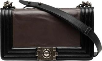 Chanel Pre-owned The Boy Flap - Dames - Vintage Schoudertas - Bruin - ONE Size - Leer - Vintage