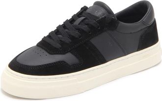 D.A.T.E. Studio Calf Zwarte Sneakers - Dames - Sneakers - Zwart - 39 EU - Leer - Schoenen