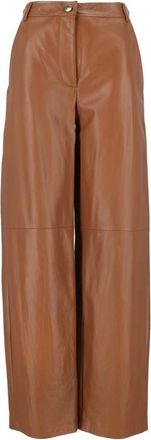 Max Mara Pantalones de piel MST Legno - Jackets - Mujer - Marr&oacute;n - 2XS