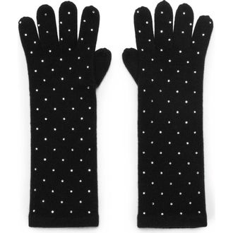 Generation Love Coco Crystal Gloves in Black at Nordstrom