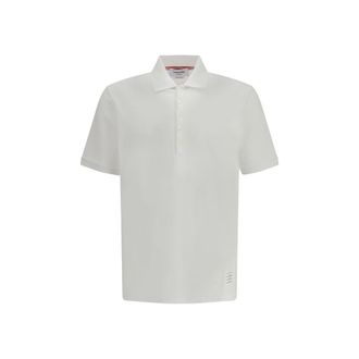 Thom Browne Witte Katoenen Polo Shirt