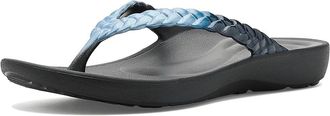 Aetrex Vicki Eva Thong Sandals Womens Sandals Blue Ombre Gloss : 10 M (B), Synthetic