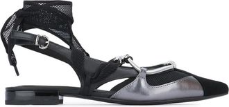 Pinko Gianira 30 - Sling Back - Dames - Ballerinas - Zwart - 36 EU - Leer - Schoenen