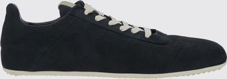 Rick Owens Low-Top Suede Leather Sneakers with Rubber Sole