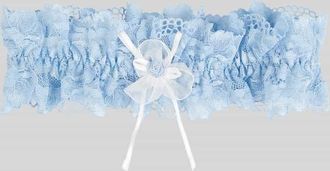 Lascana Strumpfband aus Spitze in Hellblau, Gr&ouml;&szlig;e 1