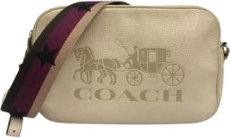 Coach Pre-owned Cross Body Bags, female, Beige, Size: ONE SIZE Pre-owned Leather Shoulder Bag
