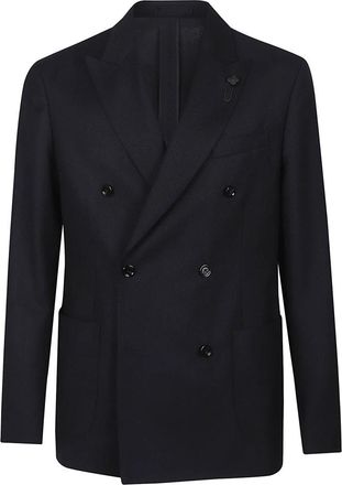 Lardini Roma Jacket - Heren - Blazers - Blauw - L - Leer - Jassen
