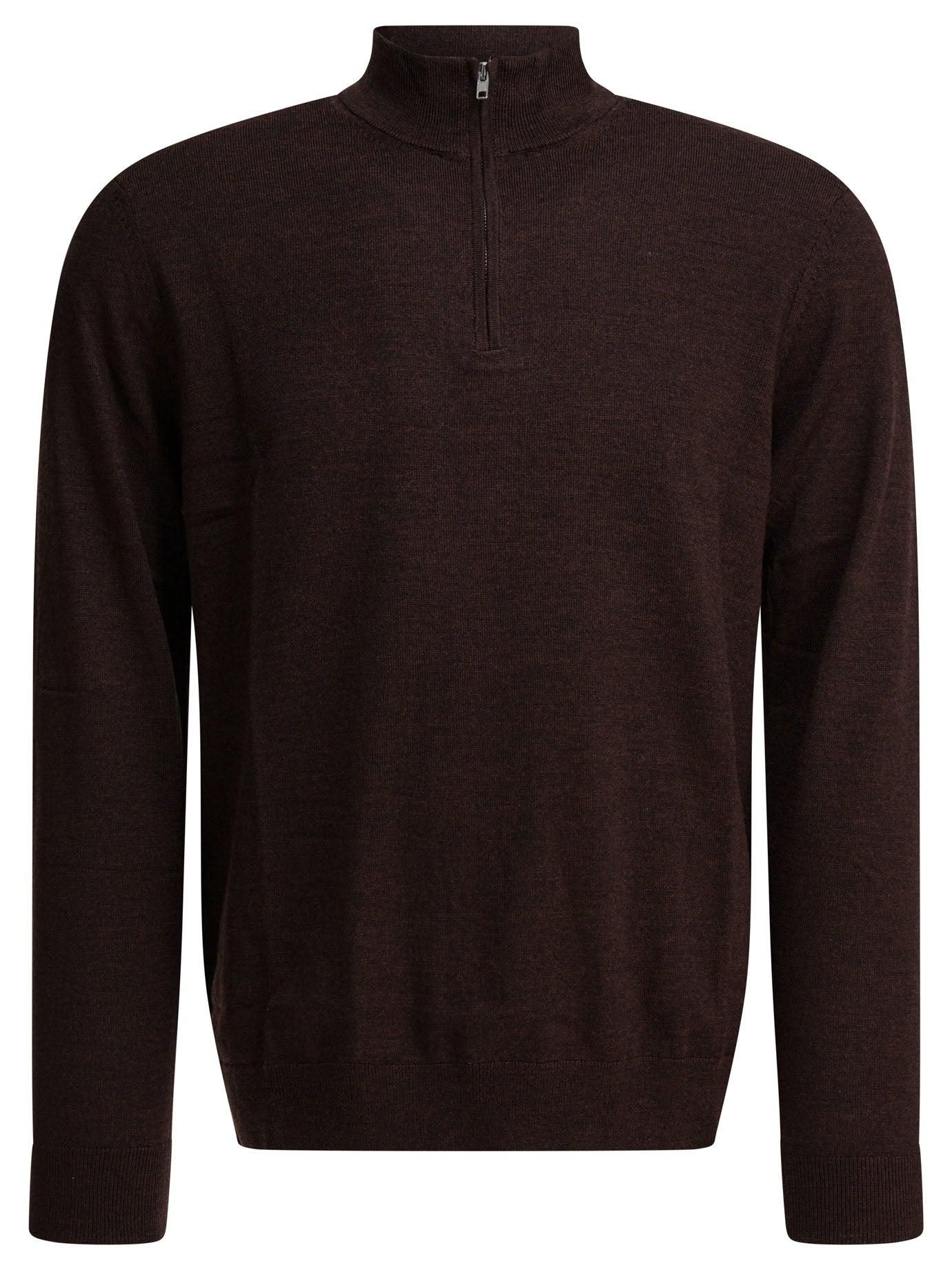 Pull Homme NNO7 En Laine Marron Léger - Taille M - Occasion Très Bon état